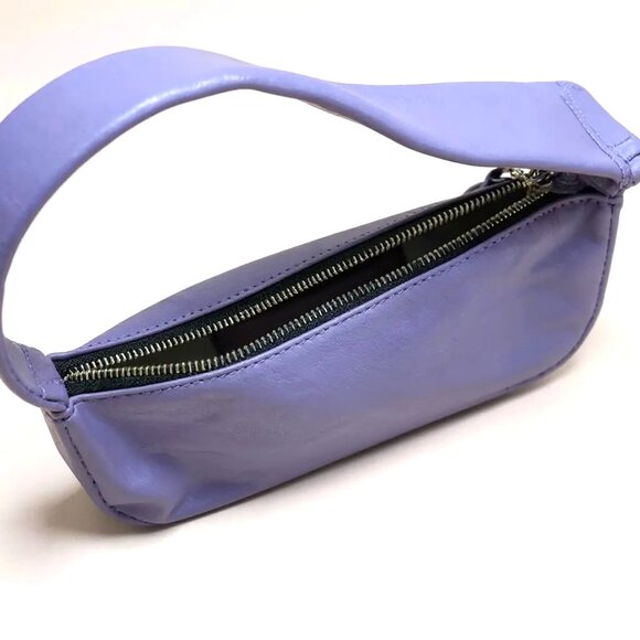 MARC JACOBS Purple Mini 'The Pushlock' Bag Y2K Leather Handbag - Picture 5 of 7